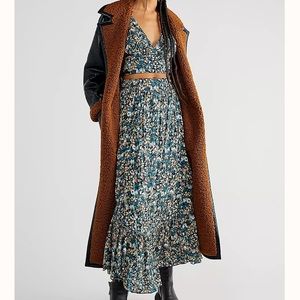 Free People pretty dayz two-piece in black floral combo